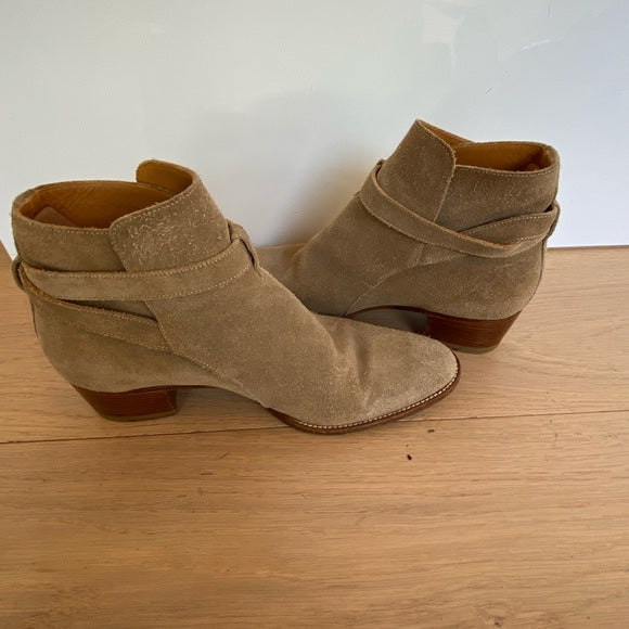Tan Suede Leather Boots - 7.5