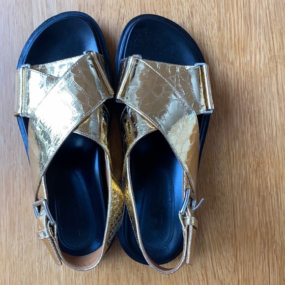 Fussbet metallic-effect sandals - 7.5