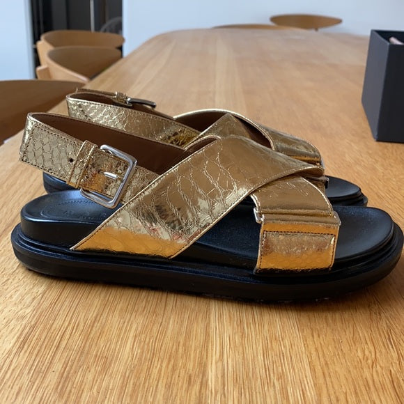 Fussbet metallic-effect sandals - 7.5